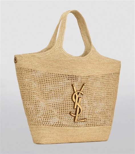 ysl raffia handbags|YSL icare in raffia.